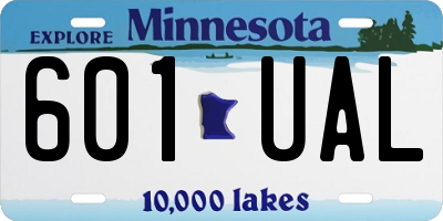 MN license plate 601UAL
