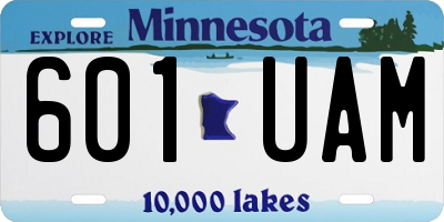 MN license plate 601UAM