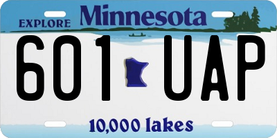 MN license plate 601UAP