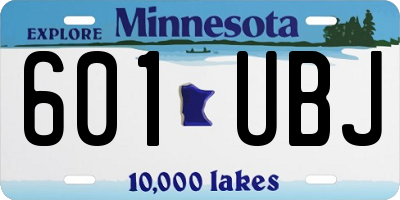 MN license plate 601UBJ