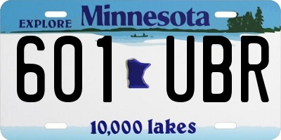 MN license plate 601UBR