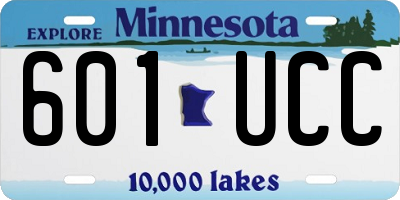 MN license plate 601UCC