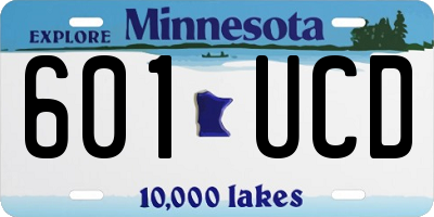 MN license plate 601UCD
