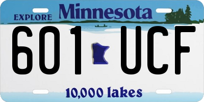 MN license plate 601UCF
