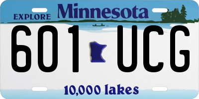 MN license plate 601UCG