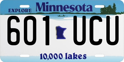 MN license plate 601UCU