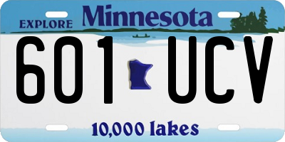 MN license plate 601UCV