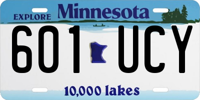 MN license plate 601UCY