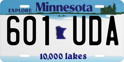 MN license plate 601UDA