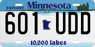 MN license plate 601UDD