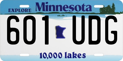 MN license plate 601UDG