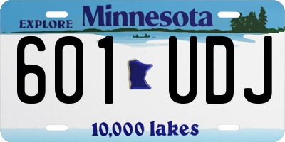 MN license plate 601UDJ