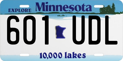 MN license plate 601UDL