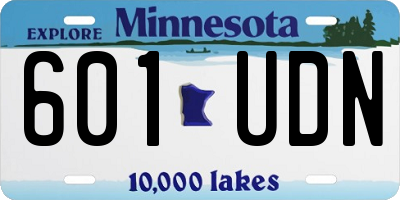 MN license plate 601UDN