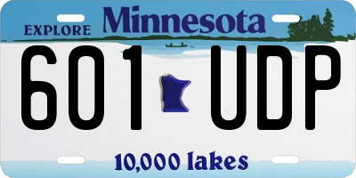 MN license plate 601UDP