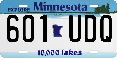 MN license plate 601UDQ