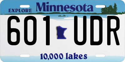 MN license plate 601UDR