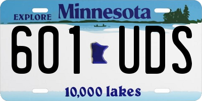 MN license plate 601UDS