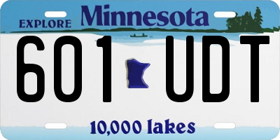 MN license plate 601UDT