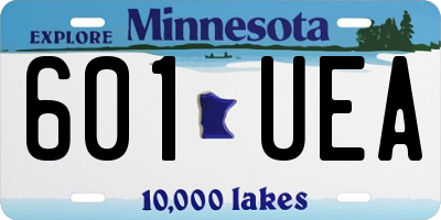 MN license plate 601UEA