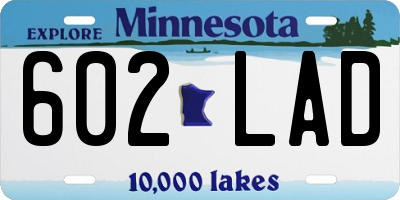 MN license plate 602LAD