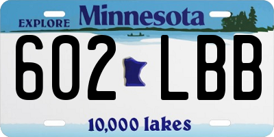 MN license plate 602LBB
