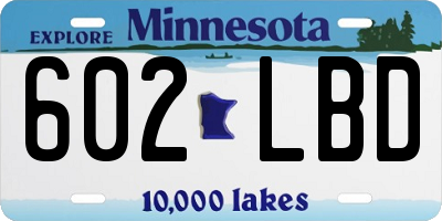 MN license plate 602LBD