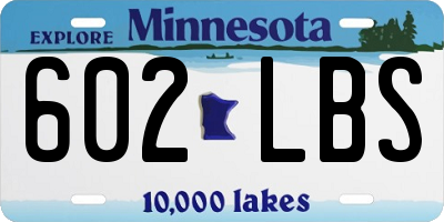 MN license plate 602LBS