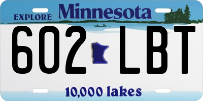 MN license plate 602LBT