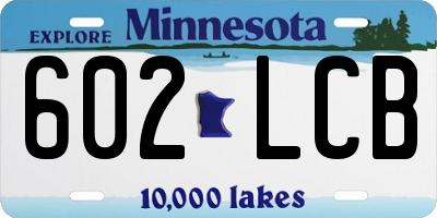 MN license plate 602LCB