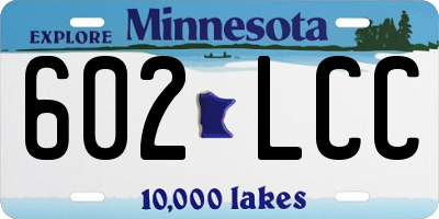 MN license plate 602LCC