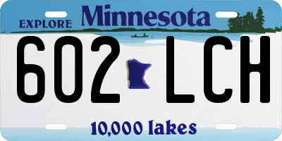 MN license plate 602LCH