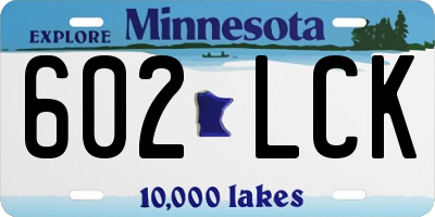 MN license plate 602LCK
