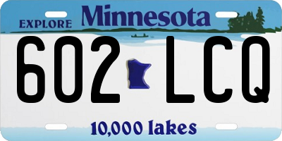 MN license plate 602LCQ