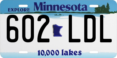 MN license plate 602LDL