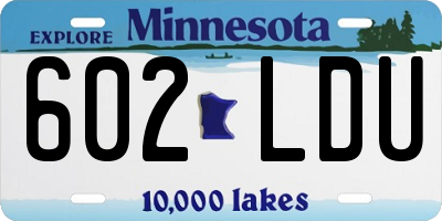 MN license plate 602LDU