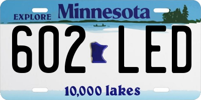 MN license plate 602LED