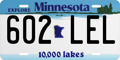 MN license plate 602LEL