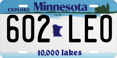 MN license plate 602LEO