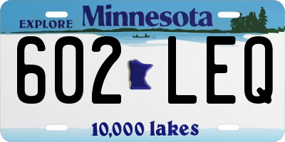 MN license plate 602LEQ
