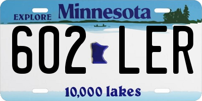 MN license plate 602LER