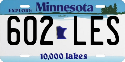 MN license plate 602LES