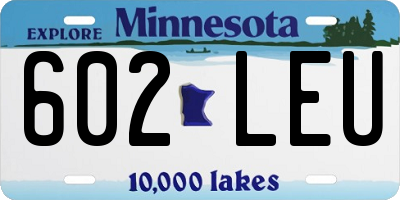 MN license plate 602LEU