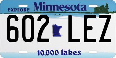 MN license plate 602LEZ