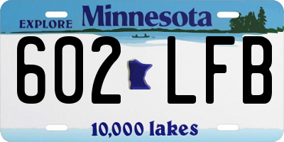 MN license plate 602LFB