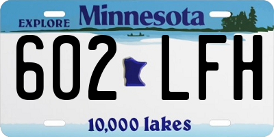 MN license plate 602LFH