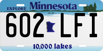 MN license plate 602LFI