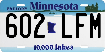 MN license plate 602LFM
