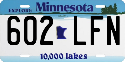 MN license plate 602LFN