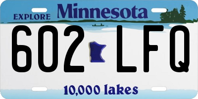 MN license plate 602LFQ